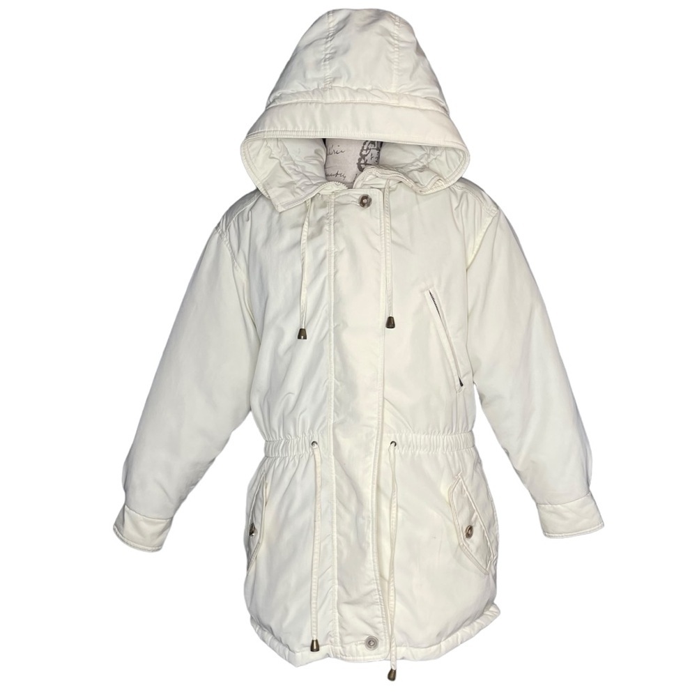 Eddie Bauer parka coat vintage white goose down cold weather expedition jacket